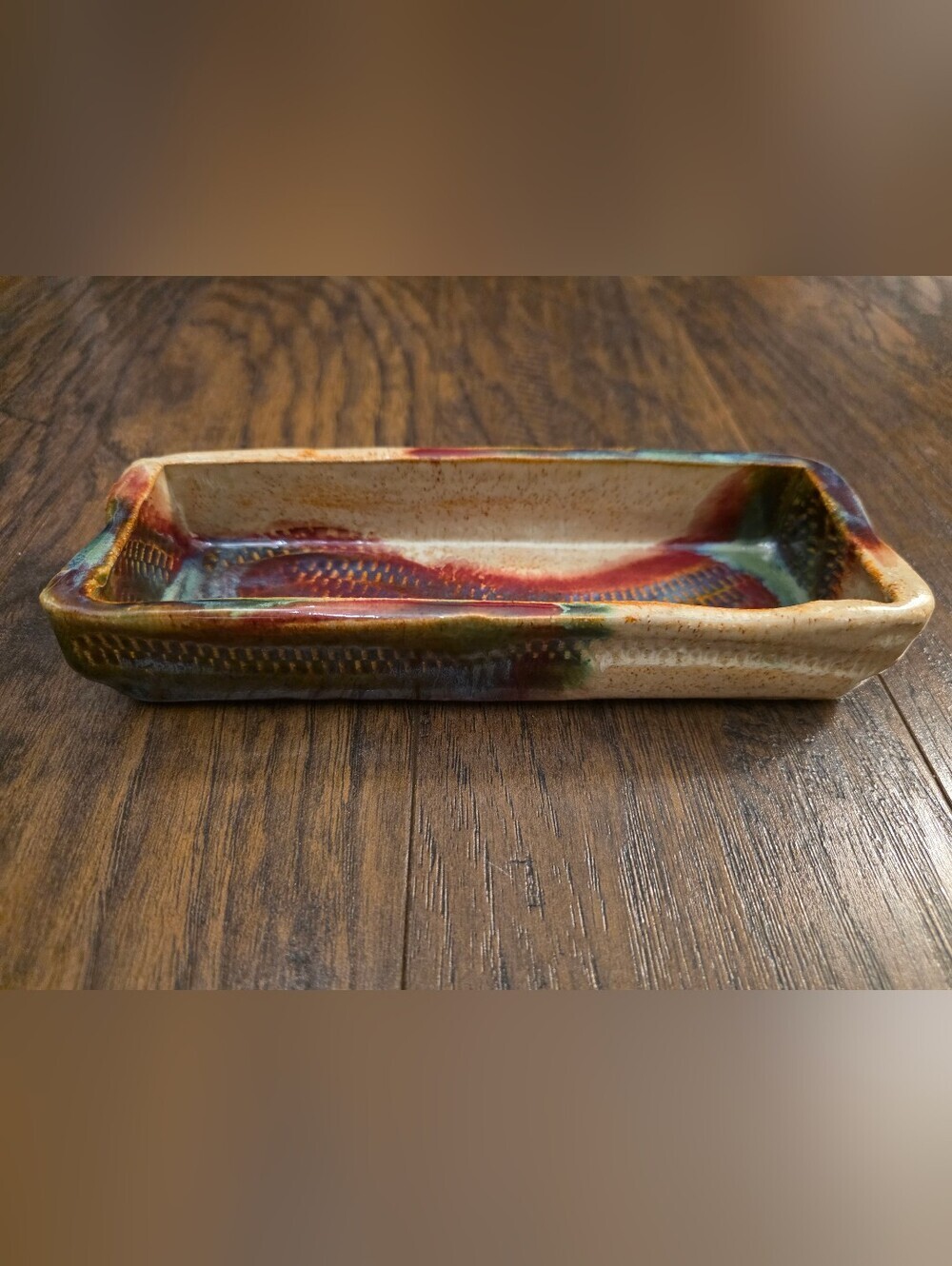 Handcrafted Multicolor Ceramic Relish Dish